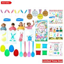 Exciting Outdoor Easter Games Set: 27 Pieces with Bunny Races &amp; Headbands! - $46.48