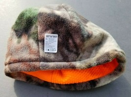 Mossy Oak Mens Fleece Hat Reversible Camo Blaze One Size Hot Shot - £15.12 GBP