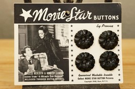Sewing Estate Lot Prevue Movie Star Buttons Burgess Meredith Dorothy Lam... - $19.79