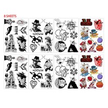 Anime Tattoos 2 4 Sheets Gifts Anime Decor Cosplay Temporary Tattoos Cartoon Sti - £17.54 GBP