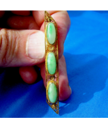 Earth mined Jade Antique Deco Brooch Victorian Filigree Solid 14k Gold B... - $3,359.95 CAD