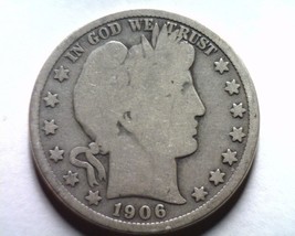 1906 Barber Half Dollar Good+ G+ Nice Original Coin From Bobs Coins Fast Ship - £18.19 GBP