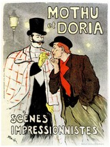 3989 Scenes Impressionists 18x24 Poster.Mothu &amp; Doria Nouveau Art Decorative. - £22.38 GBP