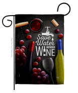 Save Water and Wine - Impressions Decorative Garden Flag G167070-BO - £15.96 GBP