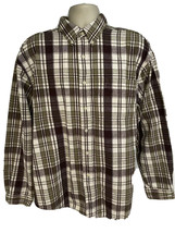 Eddie Bauer Vintage Mens Flannel Plaid Button Front Shirt XL Pocket Soft... - $19.79