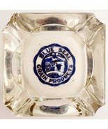 Vintage 1950s Blue Seal Grain Products Advertising Glass Ashtray Feed St... - $42.18 CAD