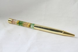 Ink Pen (new) FLORAL PEN - GOLD PEN W/ FLORAL TOP - COMES W/ TWO REFILLS - £5.75 GBP