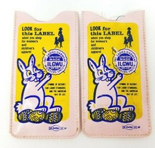 ILGWU Look for the Label Pink Easter Bunny Thread Packages Set of 2 Vintage - £11.87 GBP