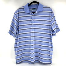 PGA Tour Mens Polo Golf Shirt Blue Size L Short Sleeve Airflux Collar St... - $21.00 CAD