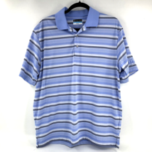 PGA Tour Mens Polo Golf Shirt Blue Size L Short Sleeve Airflux Collar St... - £12.07 GBP