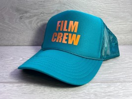 New Film Crew Aqua Orange Hat 5 Panel High Crown Trucker Snapback Saint - £16.41 GBP