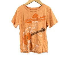 Peek Orange Skeleton Graphic Sombrero T-Shirt Kids 4/5 Fiesta then Siesta - £10.81 GBP