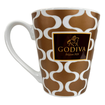 Godiva 2014 Collectible Coffee Mug Brown White Swirl Print Belgium 1926 Tea Cup - £12.34 GBP
