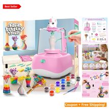 Screen-Free Mini Pottery Craft Wheel Set for Children 6-12 - Fun and Cre... - $40.54