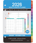 2026 Planner Refills - A6 Weekly and Monthly Planner Inserts, 4&quot; X 6.73&quot;... - $258.44 MXN