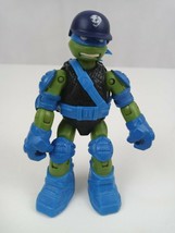 2013 TMNT Teenage Mutant Ninja Turtles Leonardo Blue Riot Gear Action Figure(B) - £3.04 GBP