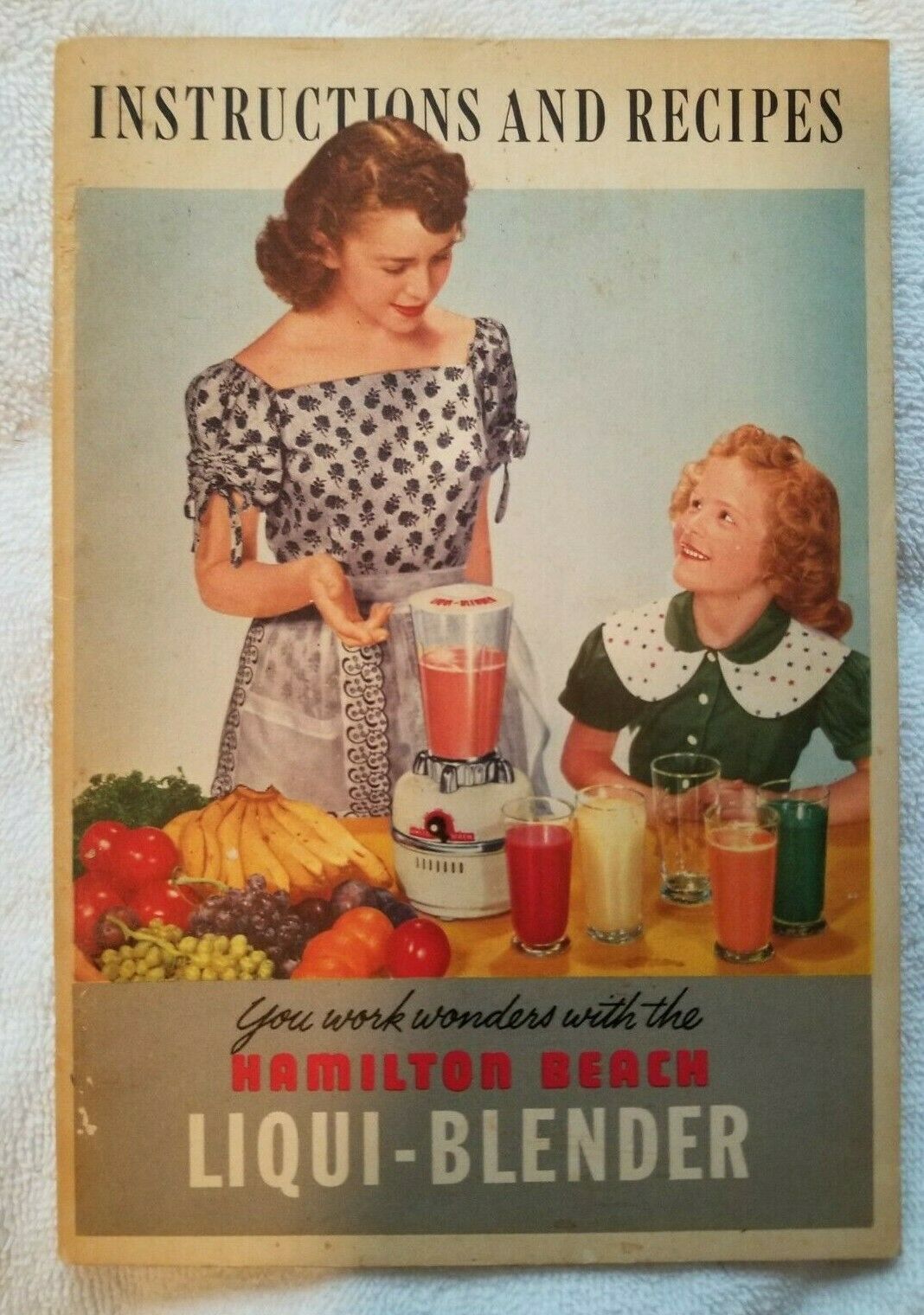 1950s Instructions &amp; Recipes Hamilton Beach Liqui-Blender Form 1192 - $7.85