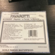 Luciano Pavarotti in Concert Rigoletto-La Traviata-La Boheme  CD - £3.94 GBP