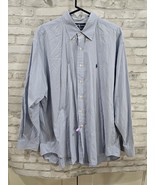 Ralph Lauren Blake Long Sleeve Button Down Men Extra Large XL Blue Plaid - $418.67 MXN