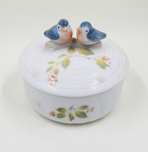 Takahashi Bluebird Porcelain Lidded Trinket Powder Dresser Box - £26.06 GBP
