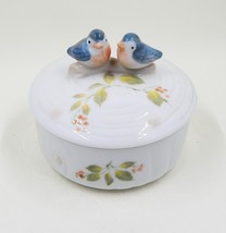 Takahashi Bluebird Porcelain Lidded Trinket Powder Dresser Box - £24.77 GBP