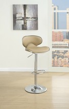 Brown Faux Leather PVC Bar Stool Counter Height Chairs Set of 2 Adjustable - £175.75 GBP