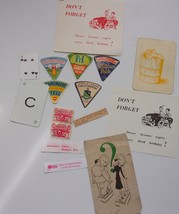 Vtg 14 Pieces of Ephemera Cheese Labels Cards Stamps Booklet Don’t Forget Papers - £1.59 GBP