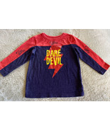 Cat &amp; Jack Boys Red Blue Dare Devil Lightening Bolt Long Sleeve Shirt 2T - $98.87 MXN