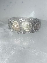 Black Hills Gold Ring wedding leaves band size 9.5 sterling silver men w... - $2,552.33 MXN