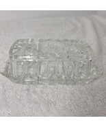 Star Flower Clear Glass Butter Dish With Lid - $314.10 MXN