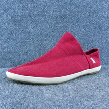 Sanuk  Women Flat Shoes Red Fabric Slip On Size 8 Medium - £19.50 GBP