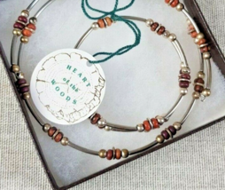 Peter Ridley Wood Handcraft Necklace &amp; Bracelet Set - $50.83