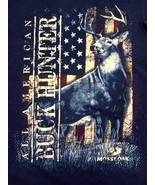 Men&#39;s Mossy Oak Dark Blue All American Buck Hunter Graphic T-Shirt Size:... - £9.30 GBP
