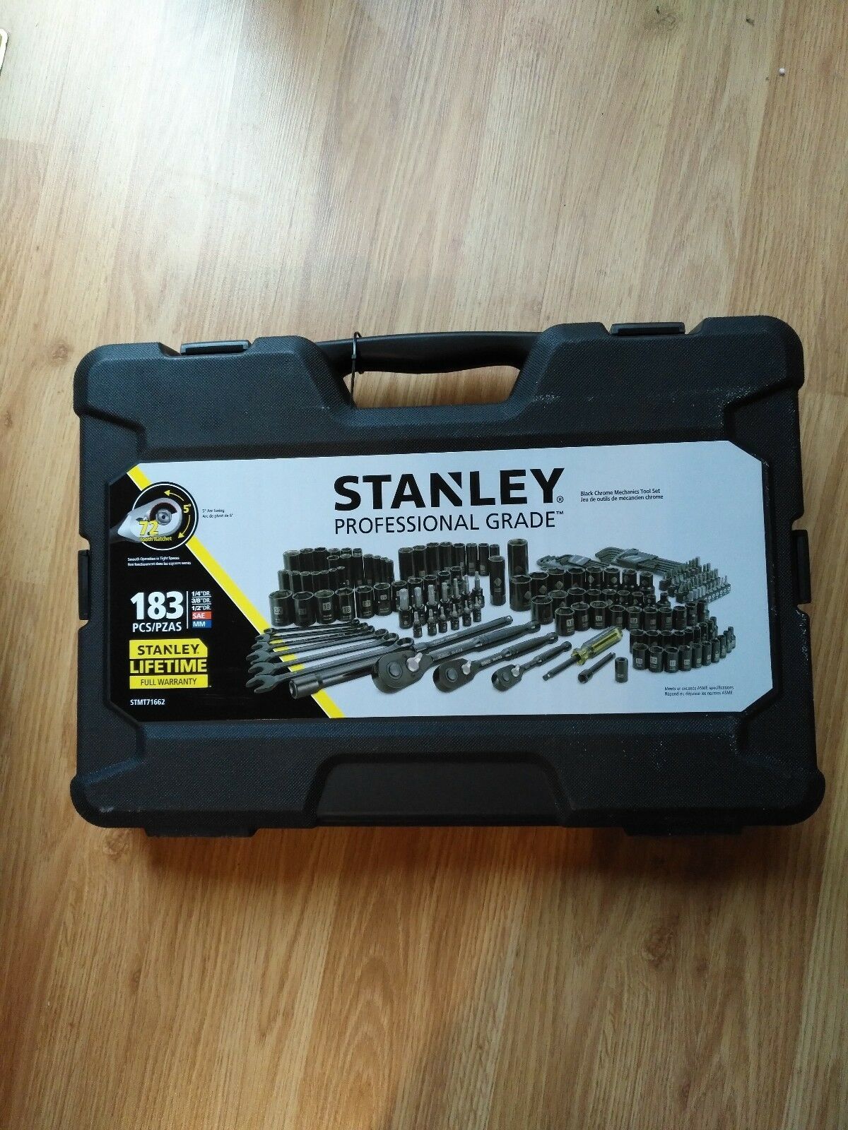 Stanley 183 Pieces Black Chrome Mechanics Tool Set - $158.39