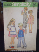 Simplicity 6302 Dress or Jumper &amp; Overalls with Detachable Bib Pattern -... - £13.80 GBP