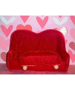 Red Heart Couch &amp; Ottoman Furniture Lot fits Fisher Price Loving Family ... - £6.97 GBP