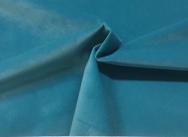 Ballard Designs Queens Velvet Turquoise Blue Solid Fabric 1.25 Yards 54&quot;W - £22.83 GBP