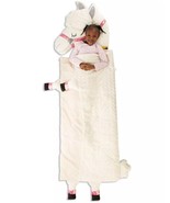 Kids Plush Slumber Overnight Sleeping Bag Llama Cream Pink Zip Up Bedding - $47.52