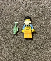 Lego Fisherman Collectible Minifigure Series 3 CMF Complete w Black Fish... - £7.49 GBP