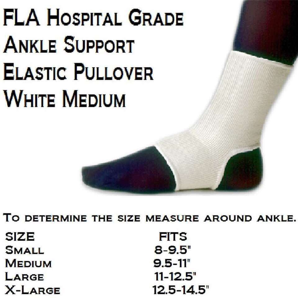 FLA Medium Hospital Grade Ankle Support Elastic Pullover White - $14.55