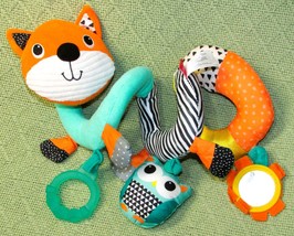 Infantino Spiral Fox Activity Baby Plush Crib Stroller Toy Teether Rattle ++ Toy - $9.00