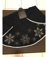 Rachel Zoe Christmas Gold Silver Beaded Sequined Edge Tree Skirt 48”~New~ - $55.00