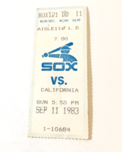 Sept 11 1983 White Sox vs Angels Baseball Ticket Stub Rod Carew Reggie Jackson - £53.02 GBP