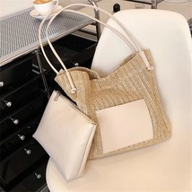 Apacity woven women s tote bag 2022 summer beach straw bohemian tote purses and handbag thumb200