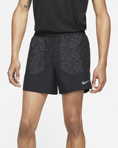 Nike Flex Stride Run Division Running Shorts 5&quot; Brief Lined Black Large - £38.67 GBP