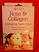 Rose &amp; Collagen Hydrating Face Mask Moisturizing, Toning, Wrinkle Reducing - £13.51 GBP