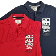 Lot of 2 Ecko Unltd Rhino League Official Issue Polo Shirts Large Logo H... - £19.66 GBP