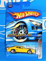 Hot Wheels 2005 Muscle Mania #101 1971 Plymouth GTX Yellow w/ 5SPs Black Base - £5.44 GBP