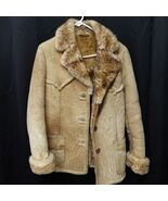 RARE Vintage Knight Tailors Ltd Tan Sheepskin Jacket Womens Size 14 - $89.99
