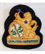 QUALITAS SERVITIUM SEW ON PATCH VINTAGE RETRO SCHOOL EDUCATION FRATERNAL... - $23.19 CAD